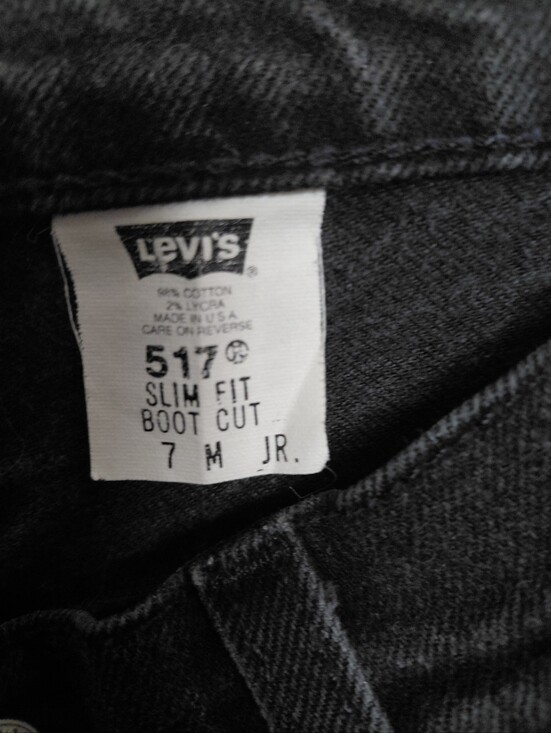 Levi's Denim - Levi's 517 Slim Fit Bootcut Jeans - Black Denim